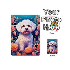 Cute Puppy With Flowers Playing Cards 54 Designs (mini)