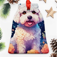 Cute Puppy With Flowers Ornament (bell)