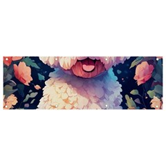 Cute Puppy With Flowers Banner And Sign 9  X 3  by Sparkle