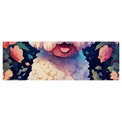 Cute Puppy With Flowers Banner And Sign 12  X 4  by Sparkle