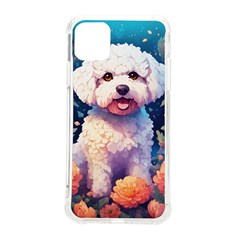 Cute Puppy With Flowers Iphone 11 Pro Max 6 5 Inch Tpu Uv Print Case by Sparkle