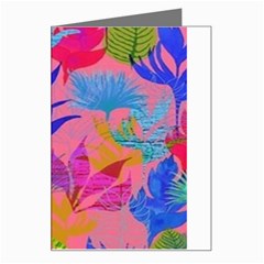 Pink And Blue Floral Greeting Card by Sparkle