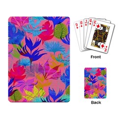 Pink And Blue Floral Playing Cards Single Design (rectangle)