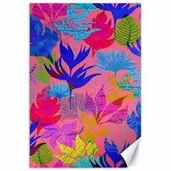 Pink And Blue Floral Canvas 20  X 30  by Sparkle