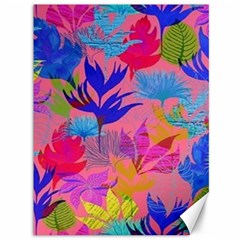 Pink And Blue Floral Canvas 36  X 48  by Sparkle