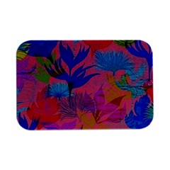 Pink And Blue Floral Open Lid Metal Box (silver)   by Sparkle