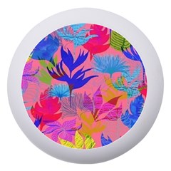 Pink And Blue Floral Dento Box With Mirror