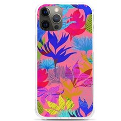 Pink And Blue Floral Iphone 12 Pro Max Tpu Uv Print Case by Sparkle