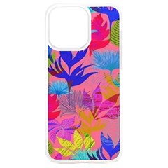 Pink And Blue Floral Iphone 15 Plus Tpu Uv Print Case by Sparkle