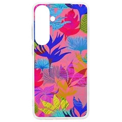 Pink And Blue Floral Samsung Galaxy S24 Ultra 6 9 Inch Tpu Uv Case by Sparkle