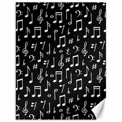 Chalk Music Notes Signs Seamless Pattern Canvas 18  X 24  by Ravend