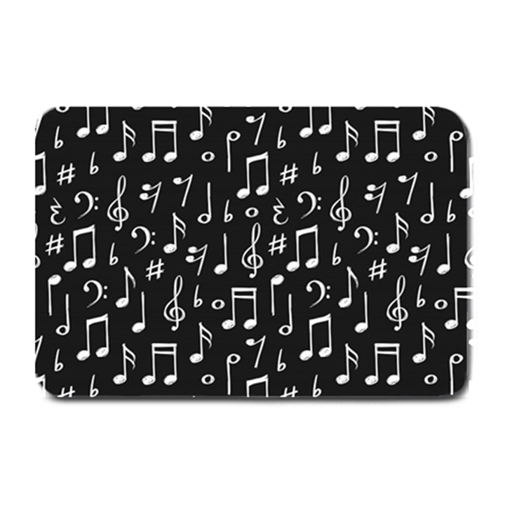 Chalk Music Notes Signs Seamless Pattern Plate Mats