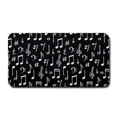 Chalk Music Notes Signs Seamless Pattern Medium Bar Mat by Ravend