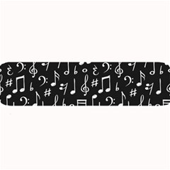 Chalk Music Notes Signs Seamless Pattern Large Bar Mat by Ravend