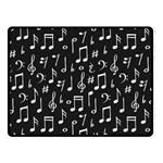 Chalk Music Notes Signs Seamless Pattern Fleece Blanket (Small) 50 x40  Blanket Front