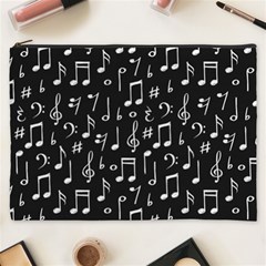 Chalk Music Notes Signs Seamless Pattern Cosmetic Bag (xxxl) by Ravend