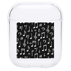 Chalk Music Notes Signs Seamless Pattern Hard Pc Airpods 1/2 Case by Ravend