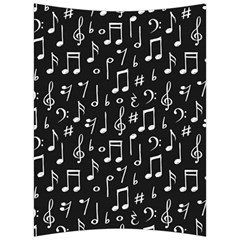 Chalk Music Notes Signs Seamless Pattern Back Support Cushion by Ravend