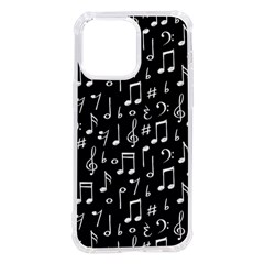 Chalk Music Notes Signs Seamless Pattern Iphone 14 Pro Max Tpu Uv Print Case by Ravend