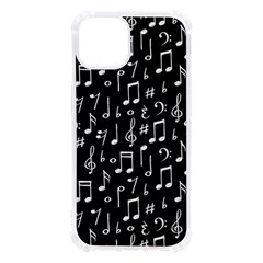 Chalk Music Notes Signs Seamless Pattern Iphone 13 Tpu Uv Print Case by Ravend