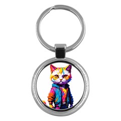 Wild Cat Key Chain (round) by Sosodesigns19