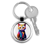 Wild cat Key Chain (Round) Front