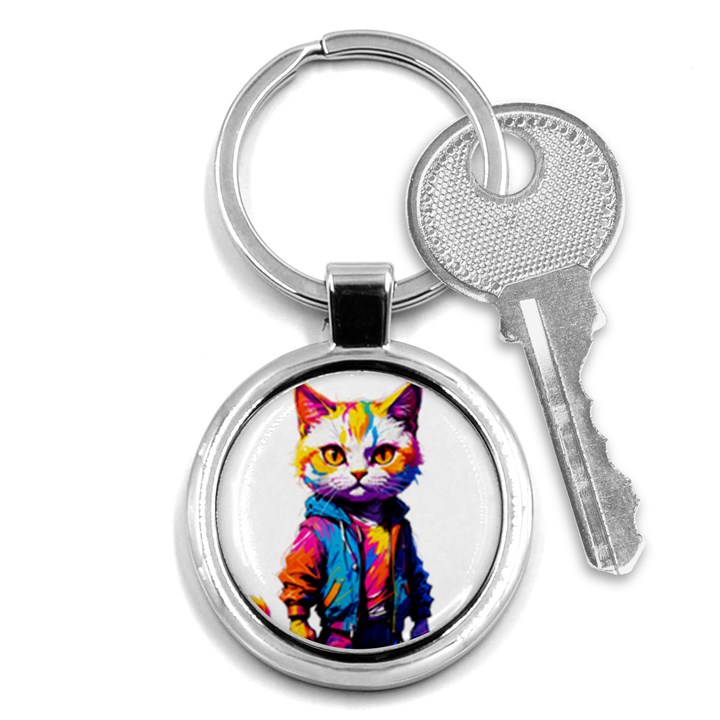 Wild cat Key Chain (Round)