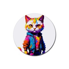 Wild cat Rubber Coaster (Round)