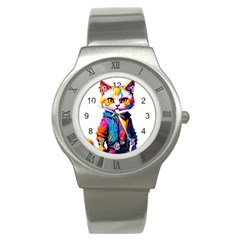 Wild cat Stainless Steel Watch