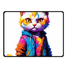 Wild Cat Fleece Blanket (small)