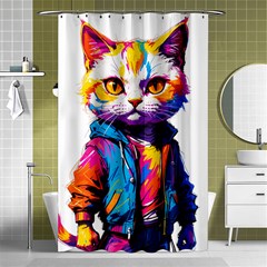 Wild cat Shower Curtain 48  x 72  (Small) 