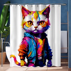 Wild cat Shower Curtain 60  x 72  (Medium) 