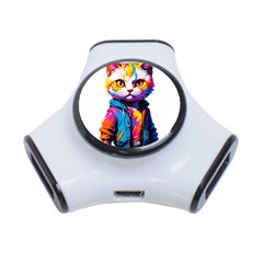 Wild Cat 3-port Usb Hub by Sosodesigns19