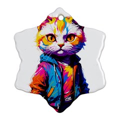 Wild cat Ornament (Snowflake)