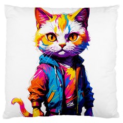 Wild cat Large Cushion Case (One Side)