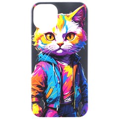 Wild cat iPhone 15 Pro Black UV Print PC Hardshell Case