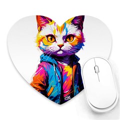 Wild Cat Heart Mousepad by Sosodesigns19