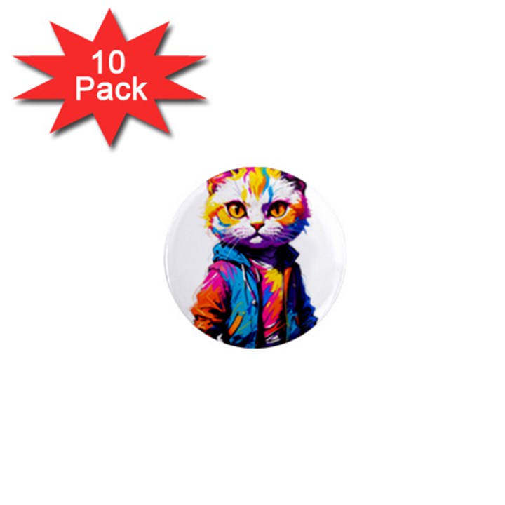 Wild cat 1  Mini Magnet (10 pack) 