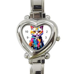 Wild Cat Heart Italian Charm Watch by Sosodesigns19