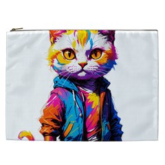 Wild Cat Cosmetic Bag (xxl) by Sosodesigns19