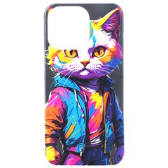 Wild Cat Iphone 15 Pro Max Black Uv Print Pc Hardshell Case by Sosodesigns19