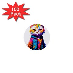 Wild Cat 1  Mini Buttons (100 Pack)  by Sosodesigns19