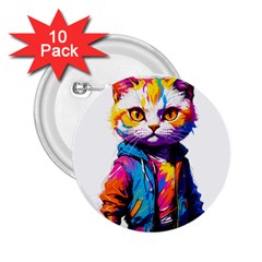 Wild Cat 2 25  Buttons (10 Pack)  by Sosodesigns19