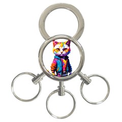 Wild Cat 3-ring Key Chain by Sosodesigns19