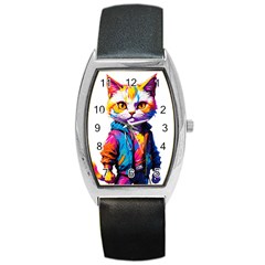 Wild Cat Barrel Style Metal Watch