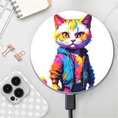 Wild Cat Wireless Fast Charger(white) by Sosodesigns19