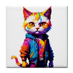 Wild Cat Tile Coaster by Sosodesigns19