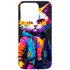 Wild Cat Iphone 15 Pro Black Uv Print Pc Hardshell Case by Sosodesigns19