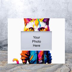 Wild Cat White Tabletop Photo Frame 4 x6  by Sosodesigns19