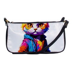 Wild Cat Shoulder Clutch Bag